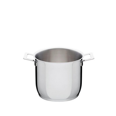 Alessi-Pots & Pans Pot en acero inoxidable pulido 18/10 adecuado para inducción